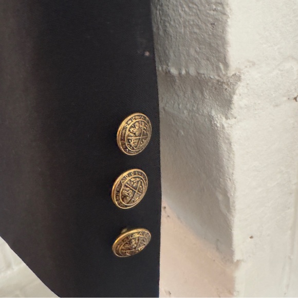 Vintage Perry Ellis Double-Breasted Navy Blazer 40R - Picture 4 of 9